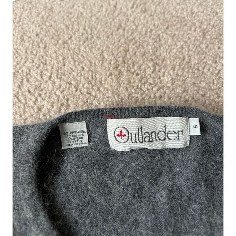 Outlander Button Front Sweater Gray Wool Angora S… - image 3